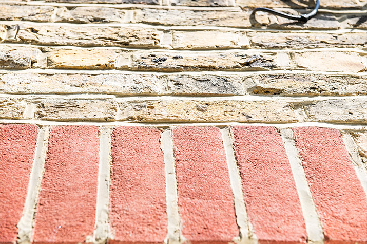 close-up of brick wall