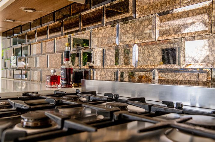 kitchen splashback and stovetop