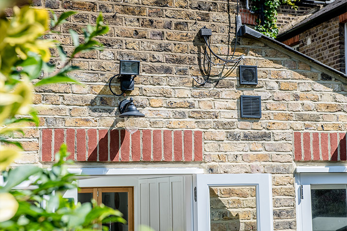 Outside area at the back of the house