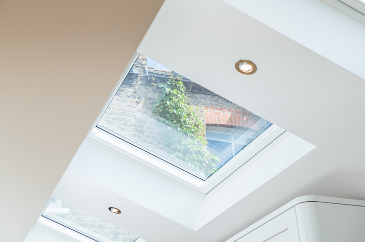 white ceiling and roof light