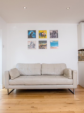 light grey leather couch